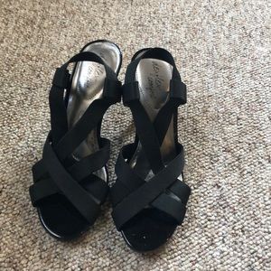 Strappy black heel